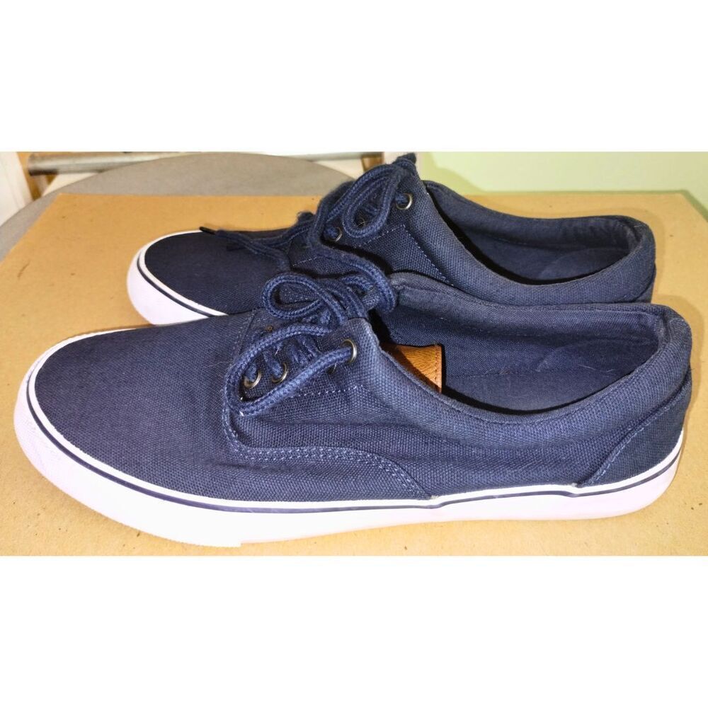 Men’s Goodfellow & Co Canvas Lace-Up Park Sneakers Casual Shoes Navy Blue (Sz 8) - Picture 6 of 9